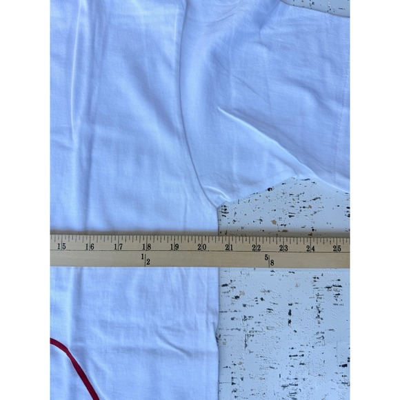 VTG Mens Sz Medium REEBOK 90's White Short Sleeve Big Logo T Shirt - Minor Flaw - Picture 6 of 8